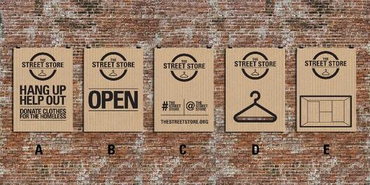Бесплатен уличен pop-up дуќан за донирање облека